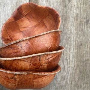 Vintage Set of Wooden Bowls
